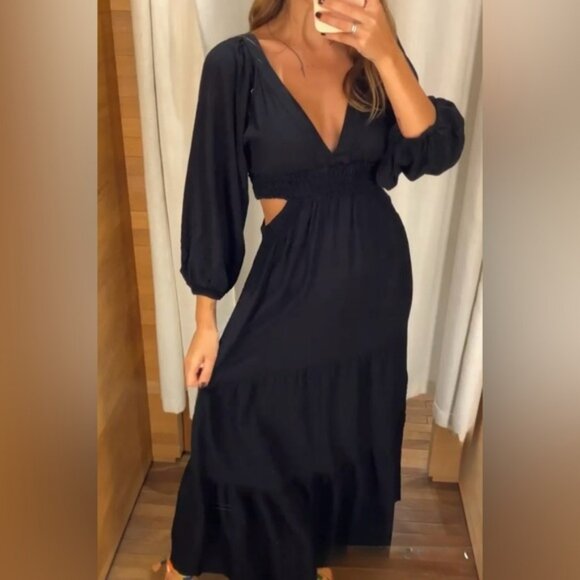 FARM Rio Dresses & Skirts - FARM Rio Black Long Dress Size S